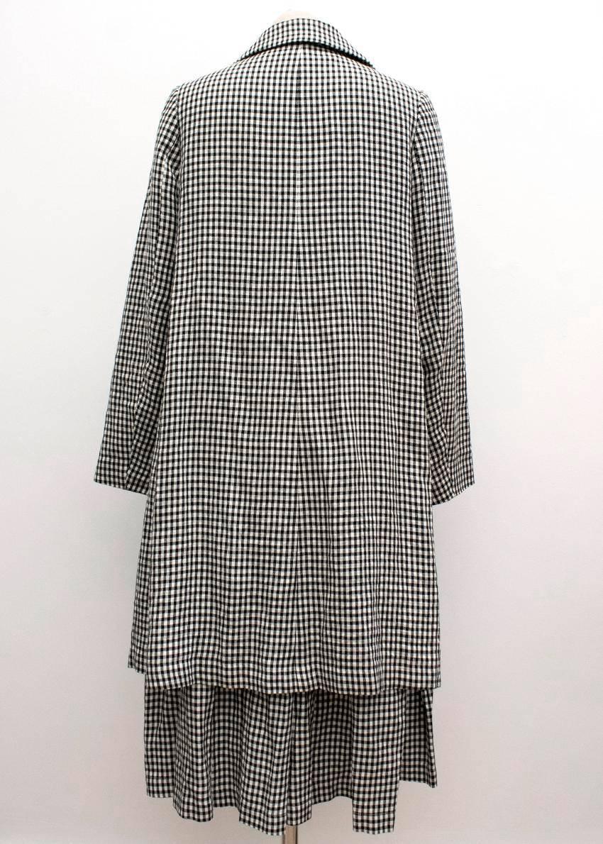 Comme des Garçons Check Skirt and Coat In Excellent Condition For Sale In London, GB