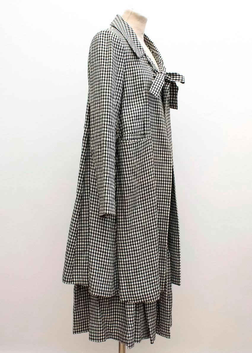 Women's Comme des Garçons Check Skirt and Coat For Sale