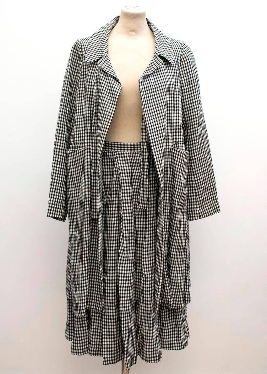 Comme des Garçons Check Skirt and Coat For Sale 1