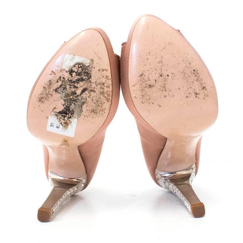 Miu Miu Blush Peep Toe Pumps 4