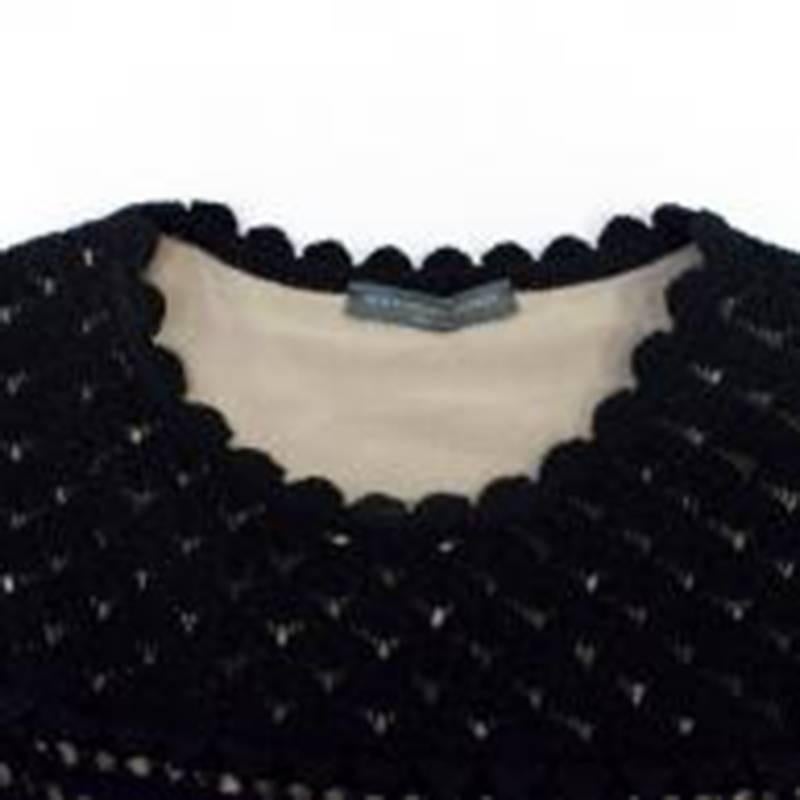 Alexander McQueen Black Crotchet Dress For Sale 2