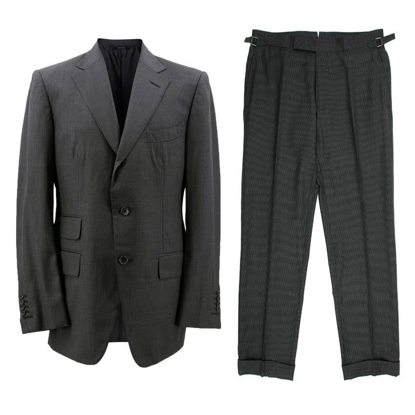 Tom Ford Men's Grey Stripe Suit For Sale