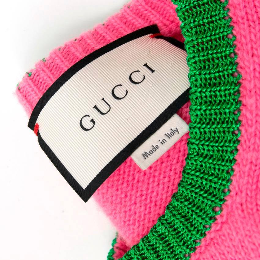 Gucci Iconic Bubble- Gum Pink Wool Sweater For Sale 1