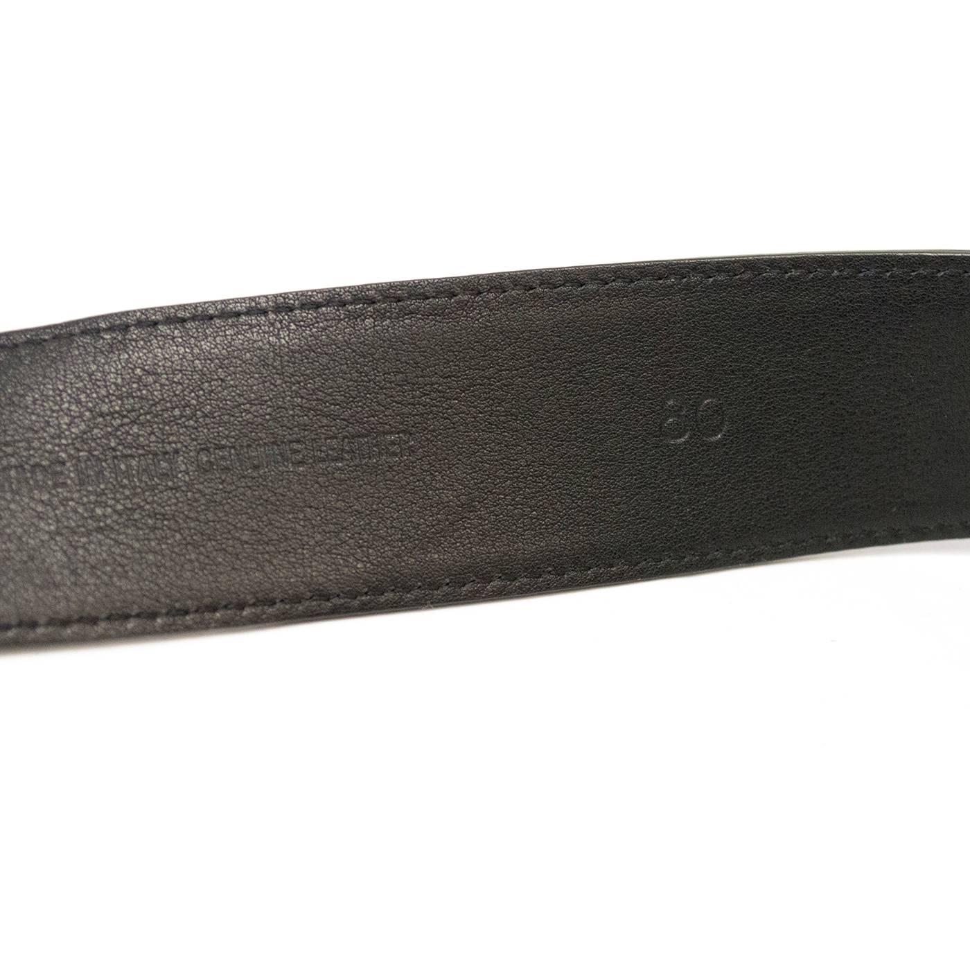 Tod's Black Leather Belt For Sale 2