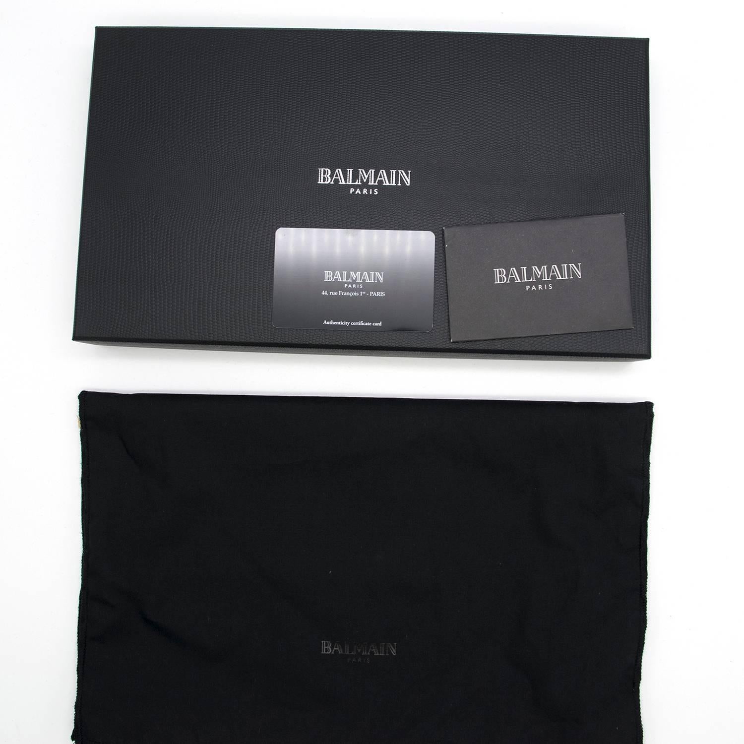 Black Balmain Ambre Sac Python Bag For Sale