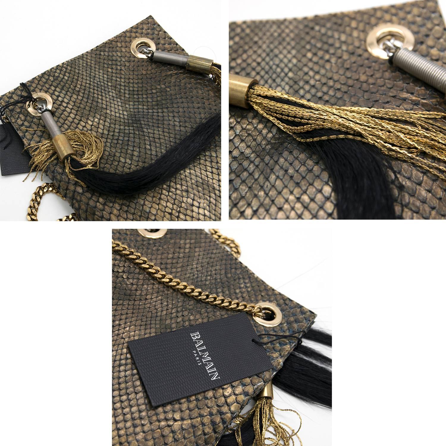 Balmain Ambre Sac Python Bag For Sale 5