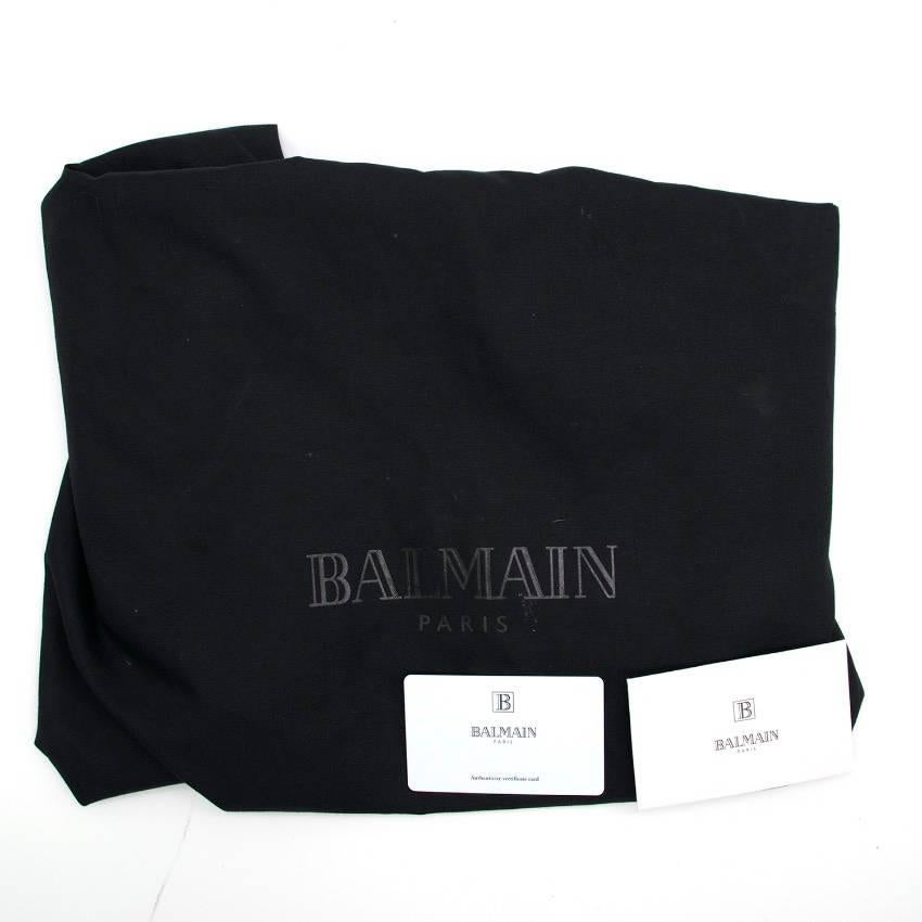 Balmain Black Leather Fan Bag For Sale 5