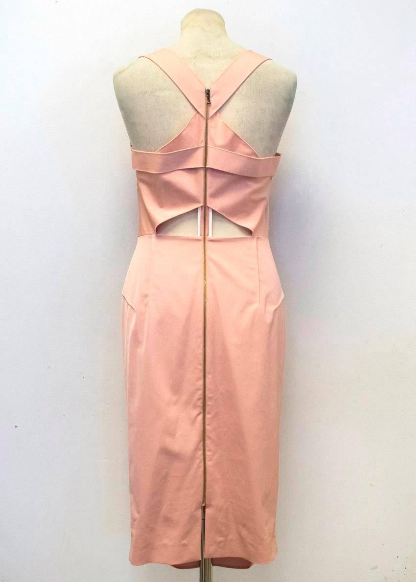 Roland Mouret Pink Fitted Dress In Good Condition For Sale In London, GB