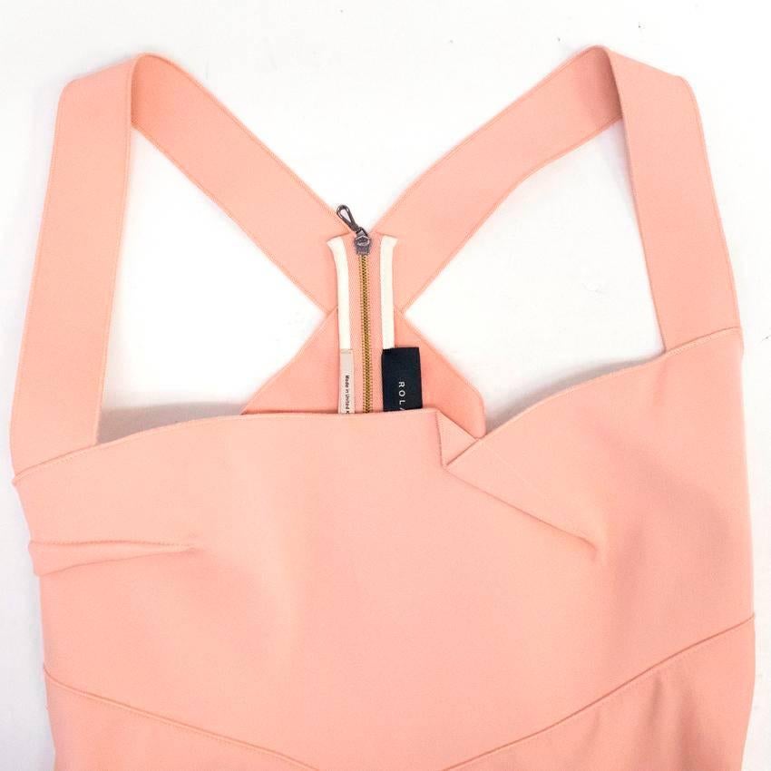 Roland Mouret Pink Fitted Dress For Sale 1