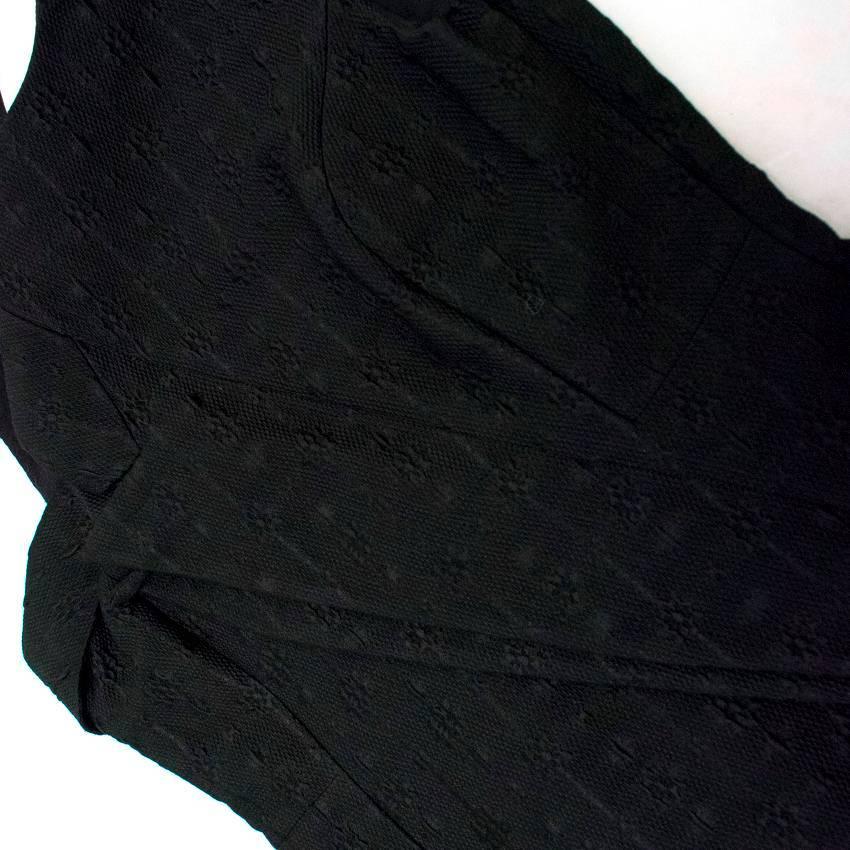 Stella McCartney Black Textured Midi Dress In New Condition For Sale In London, GB