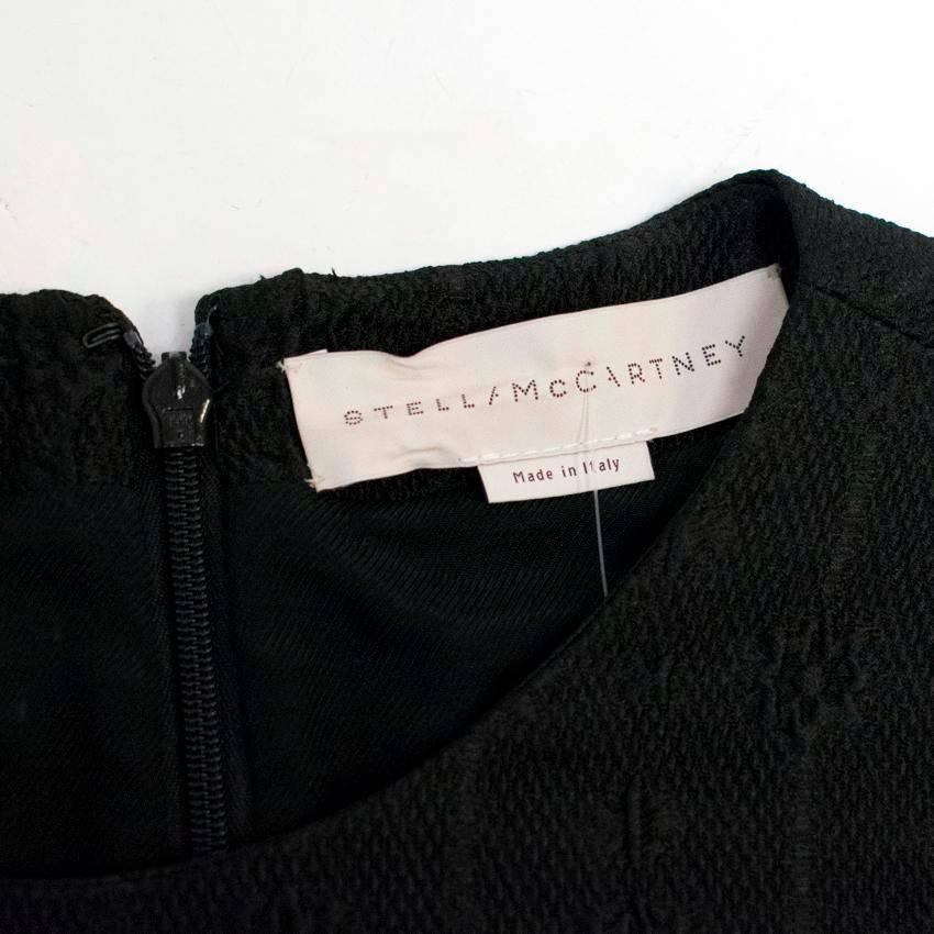 Women's Stella McCartney Black Textured Midi Dress For Sale