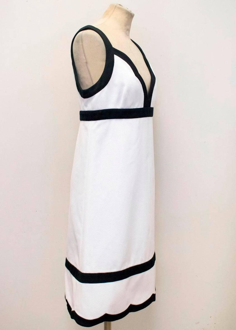 Valentino White and Black A-Line Midi Dress For Sale at 1stDibs ...