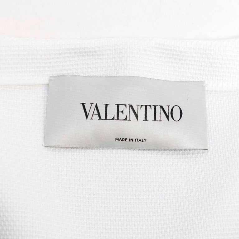 Valentino White and Black A-Line Midi Dress For Sale at 1stDibs ...