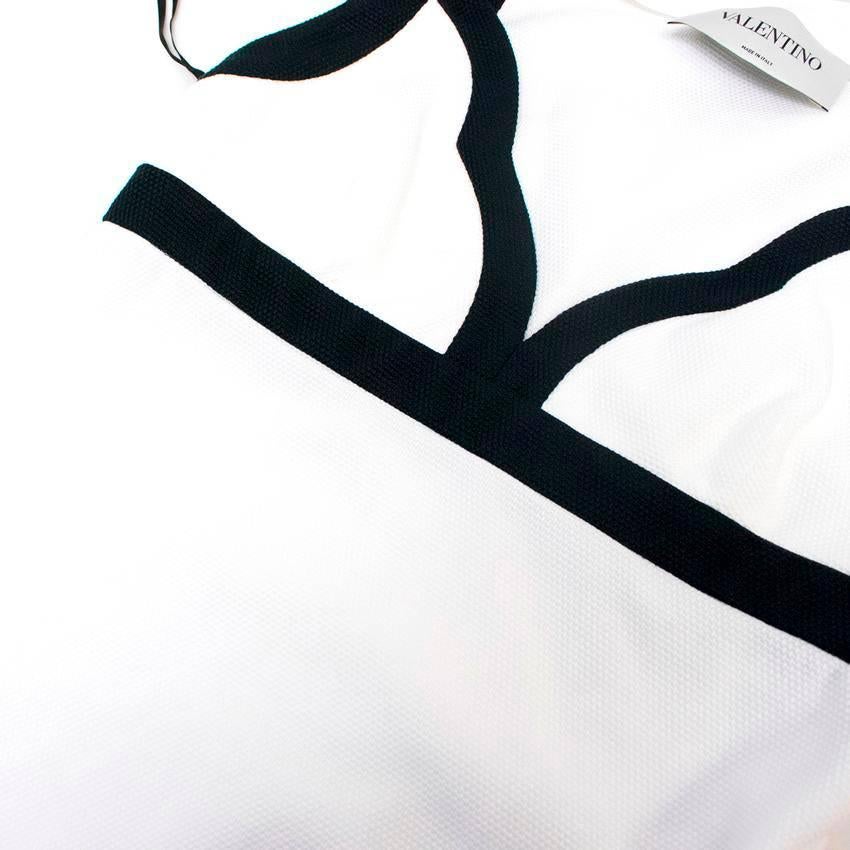 Valentino White and Black A-Line Midi Dress For Sale 1