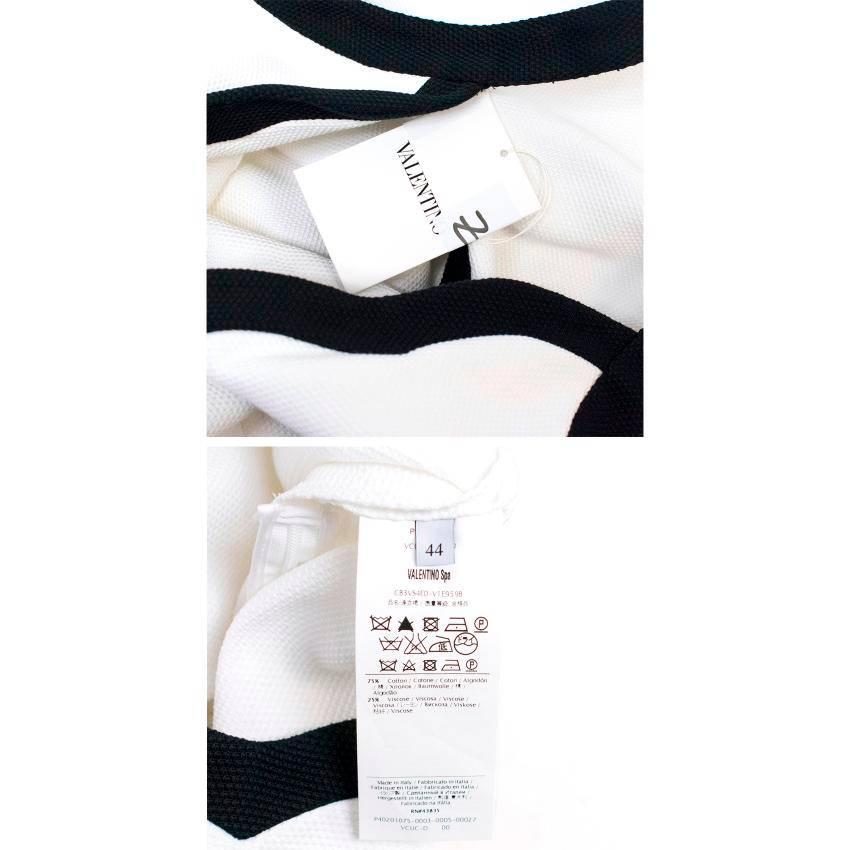 Valentino White and Black A-Line Midi Dress For Sale 3