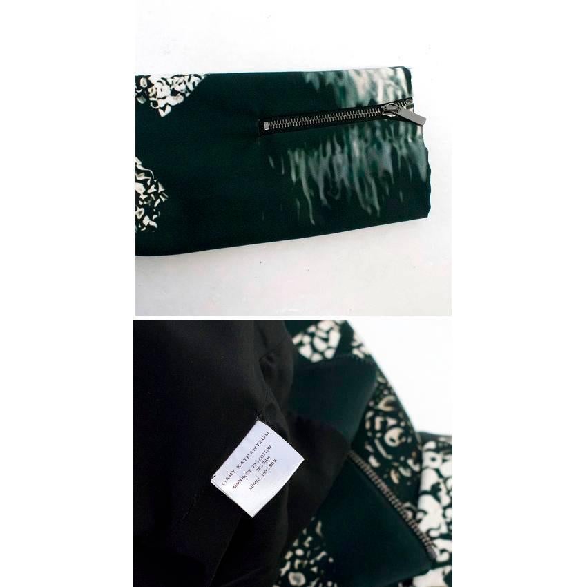 Mary Katrantzou Black and Cream Print Jacket - Size US 6 For Sale 6