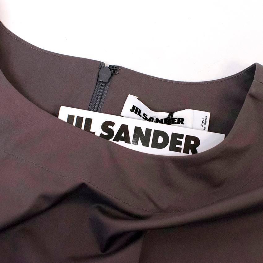 Jil Sander Charcoal Midi Sheath Dress For Sale 2