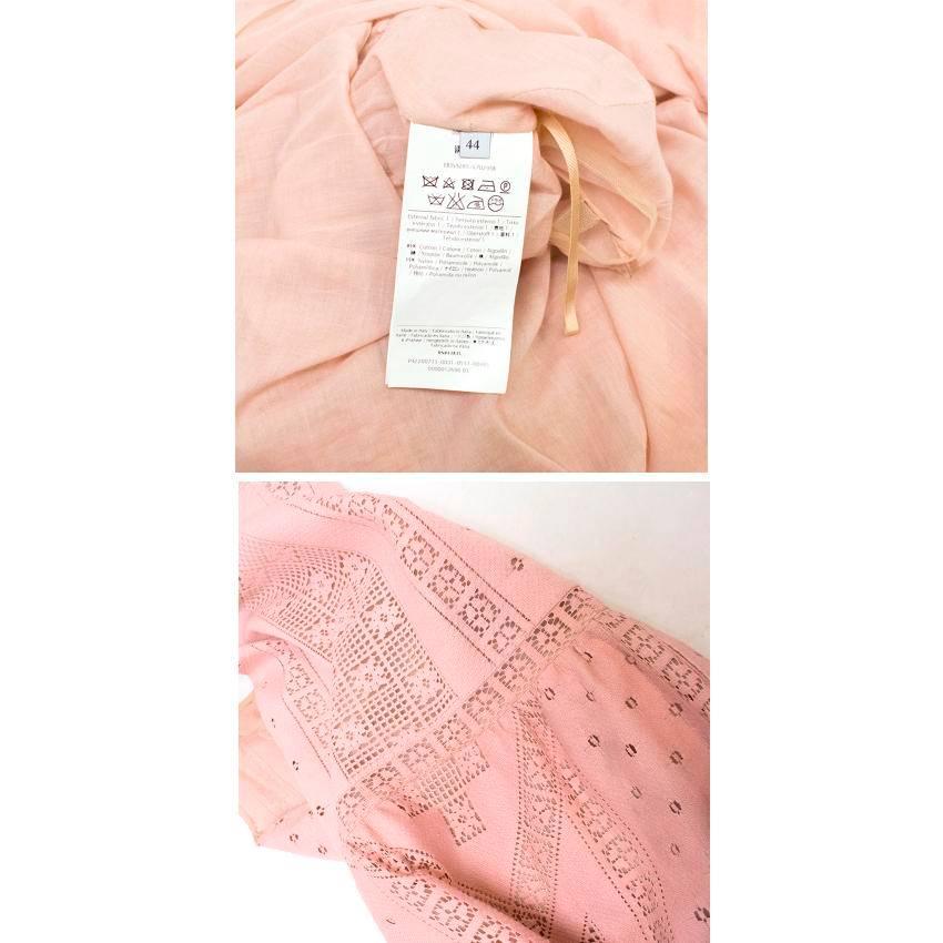 Valentino Powder Pink Crochet A-Line Dress For Sale 4