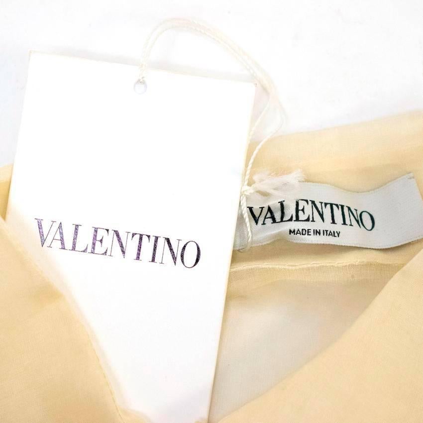 Valentino Sheer Cream Blouse In New Condition For Sale In London, GB