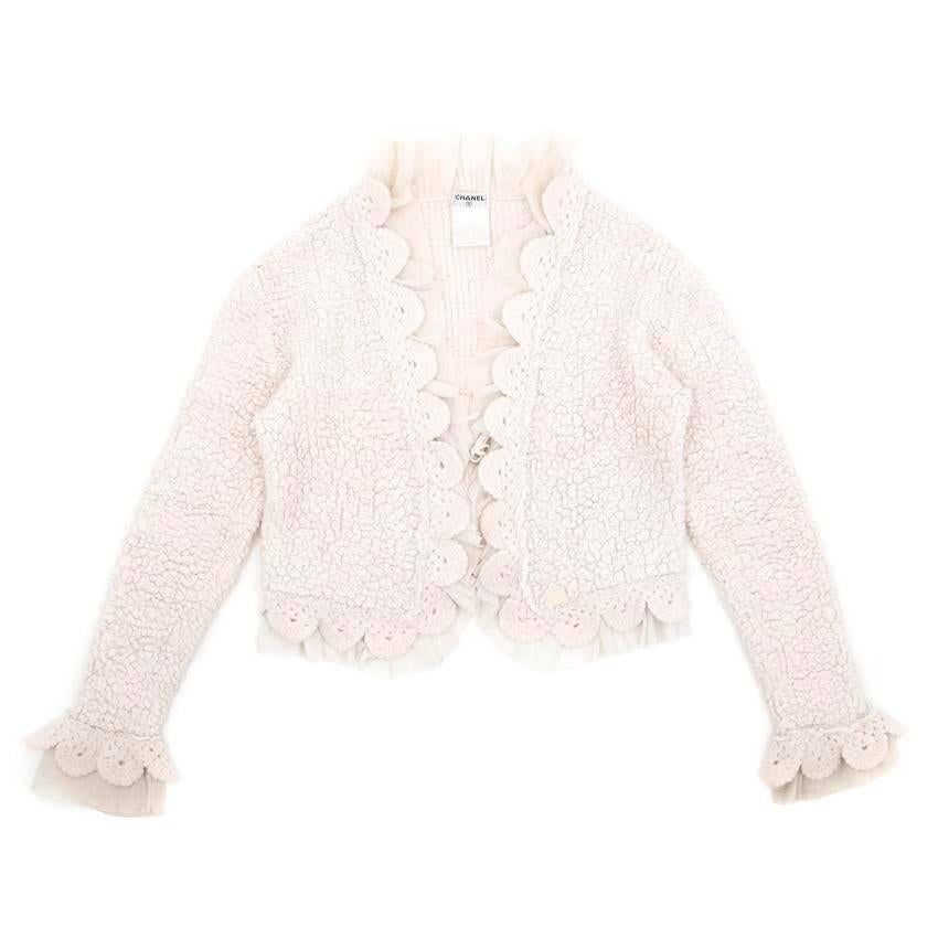 Chanel Off-White Cream Jacket For Sale 5