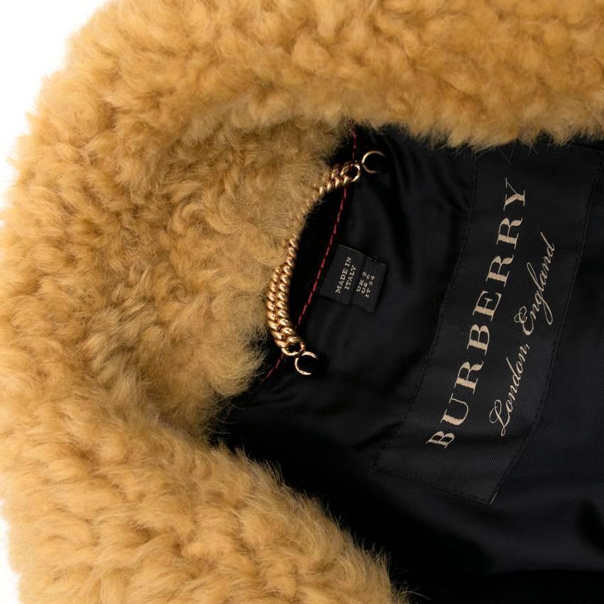 Women's Burberry Suede and Shearling Coat For Sale