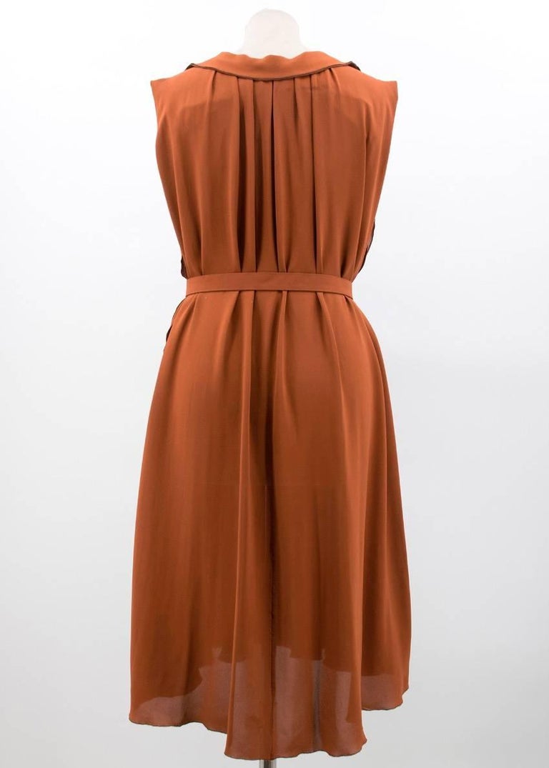 Bottega Burnt Orange Silk Dress For Sale at 1stDibs bottega