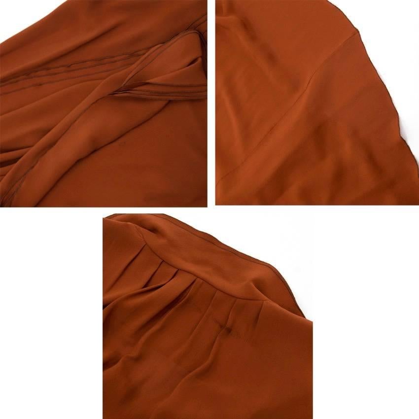 Bottega Veneta Burnt Orange Silk Dress For Sale 1