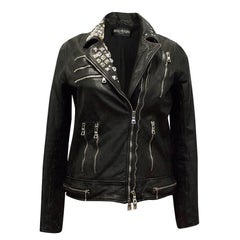 Balmain Studded Black Leather Jacket
