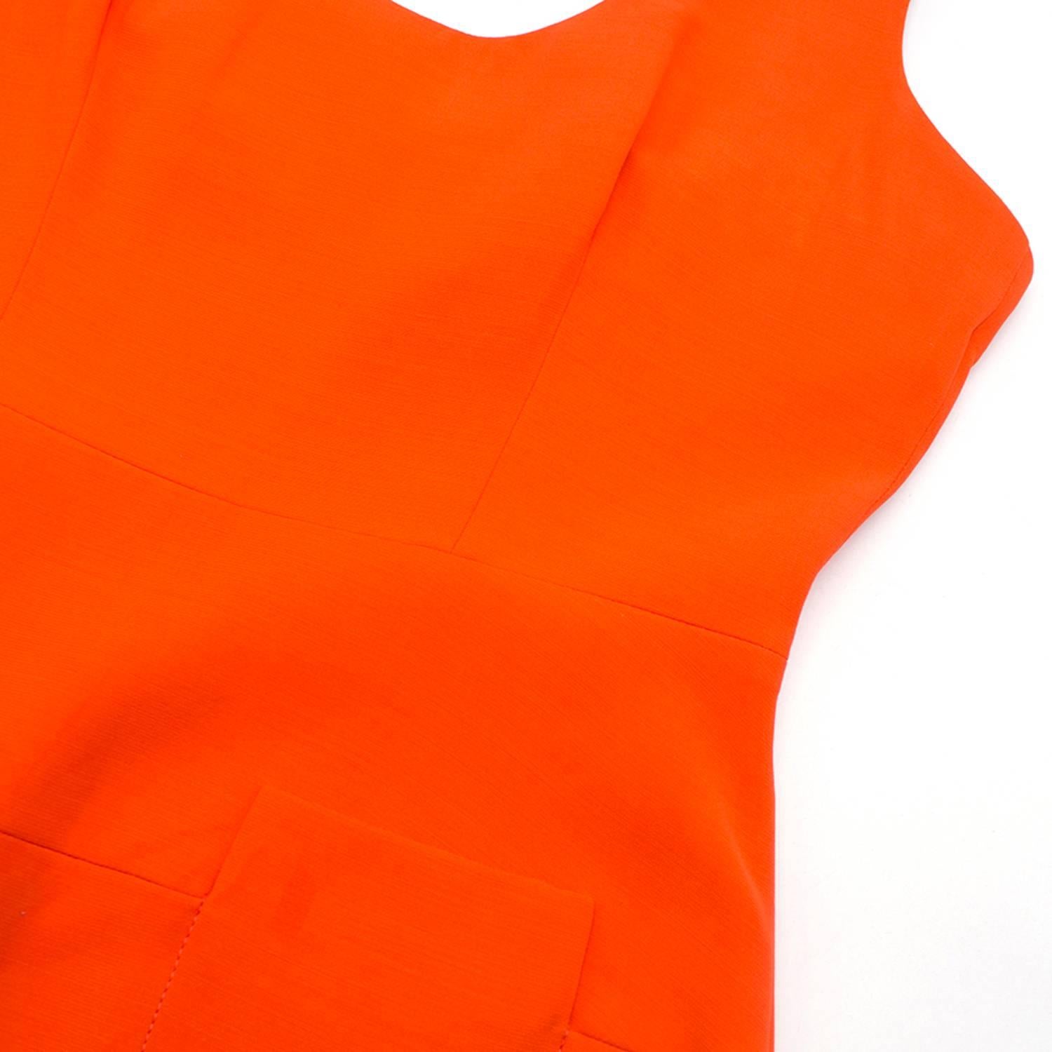 Women's Victoria Beckham Tangerine Scoop Neck Gown (Size: US 10/L)  For Sale