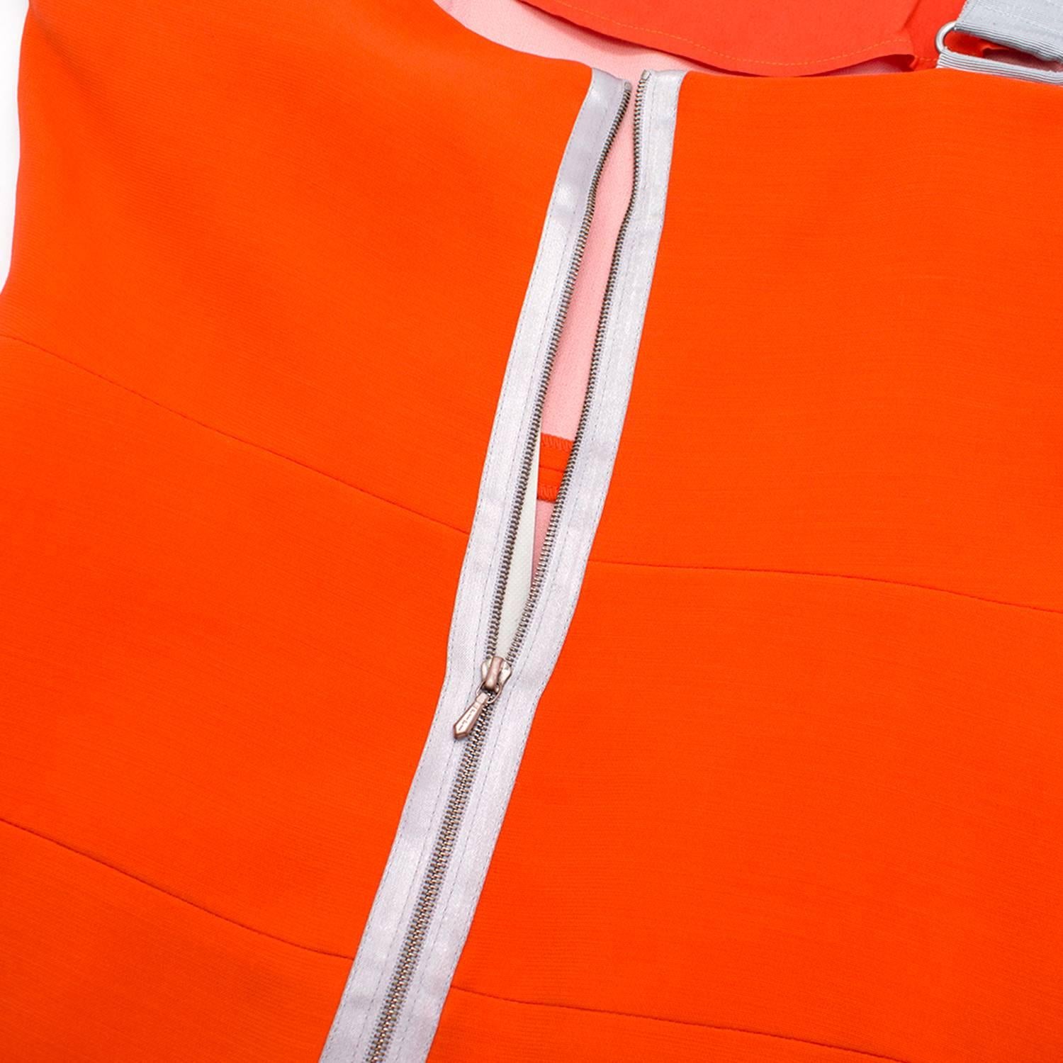 Victoria Beckham Tangerine Scoop Neck Gown (Size: US 10/L)  For Sale 3