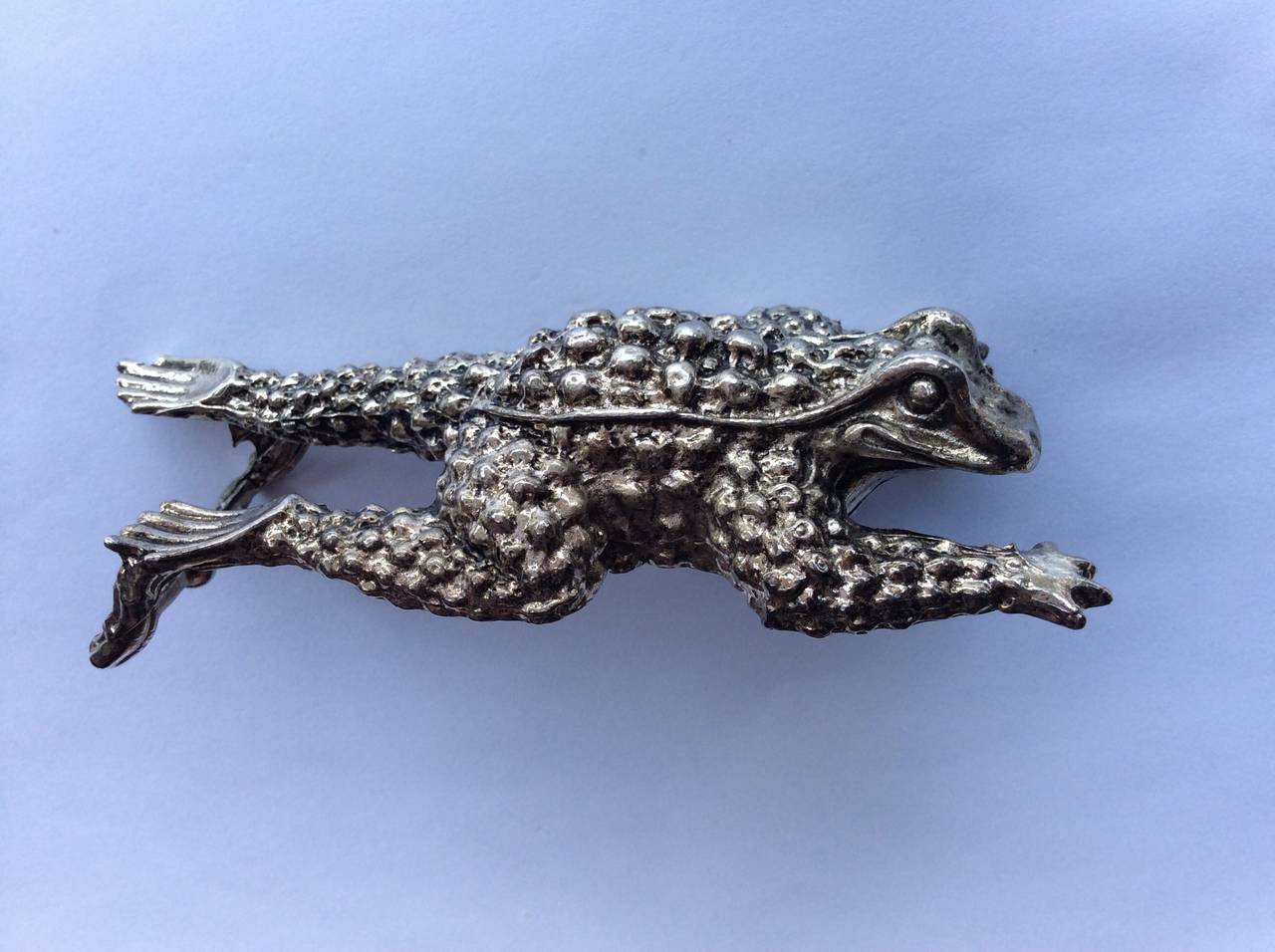 Vintage Barry Kieselstein Cord Frog Sterling Silver Belt Buckle For Sale 5