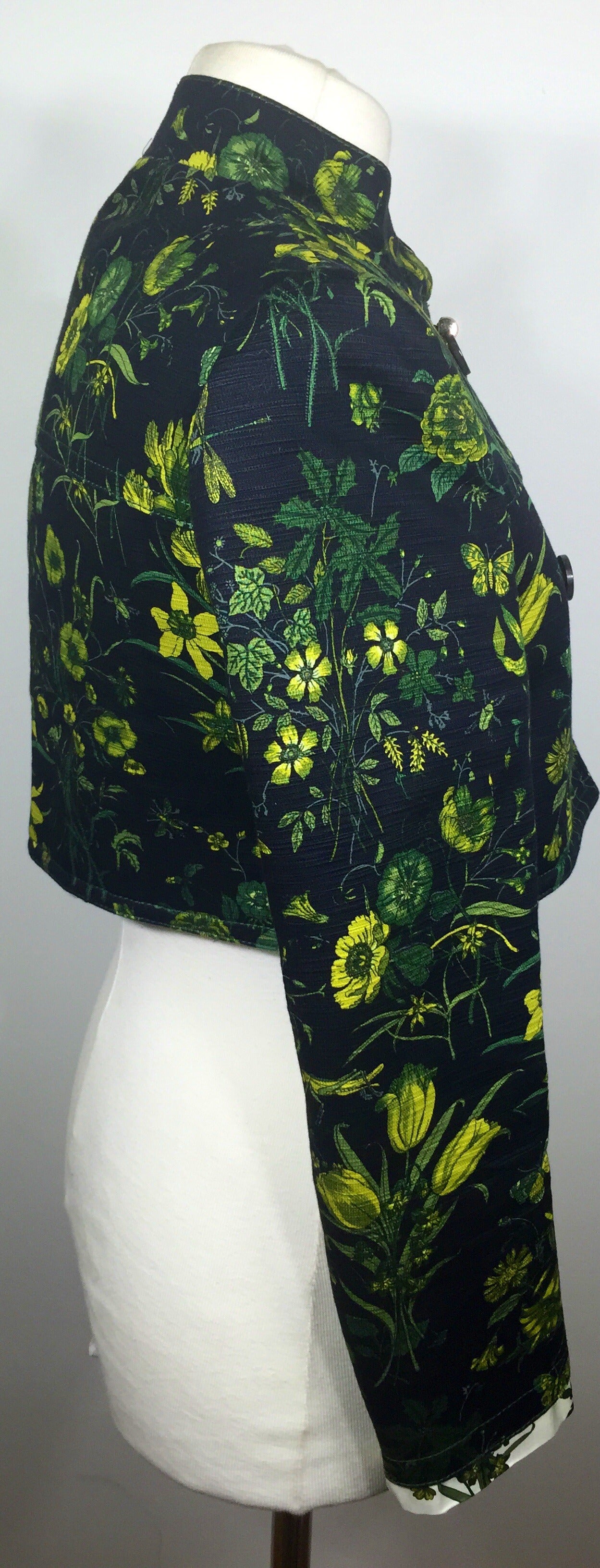 Gucci Flora Crop Jacket 38 For Sale 1