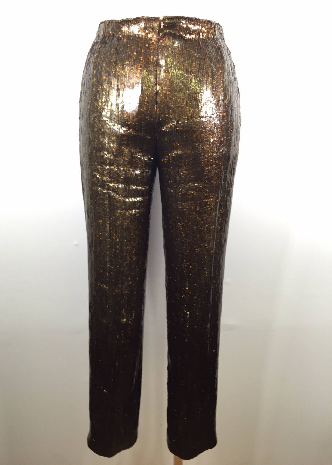 Vintage Oscar De La Renta Lasage Sequins Pant Suit