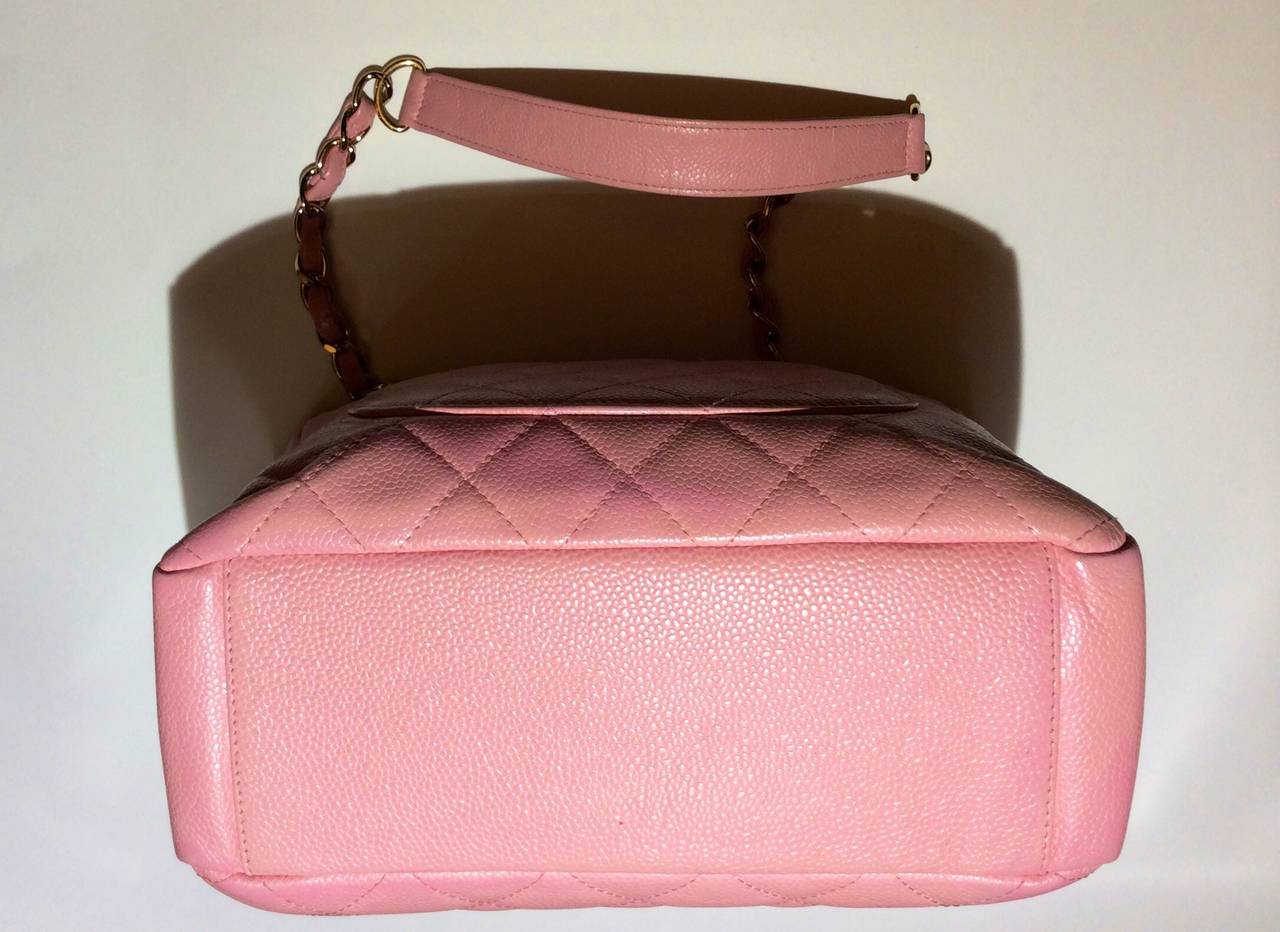 Chanel Petite Shopper Pink Caviar Tote 2