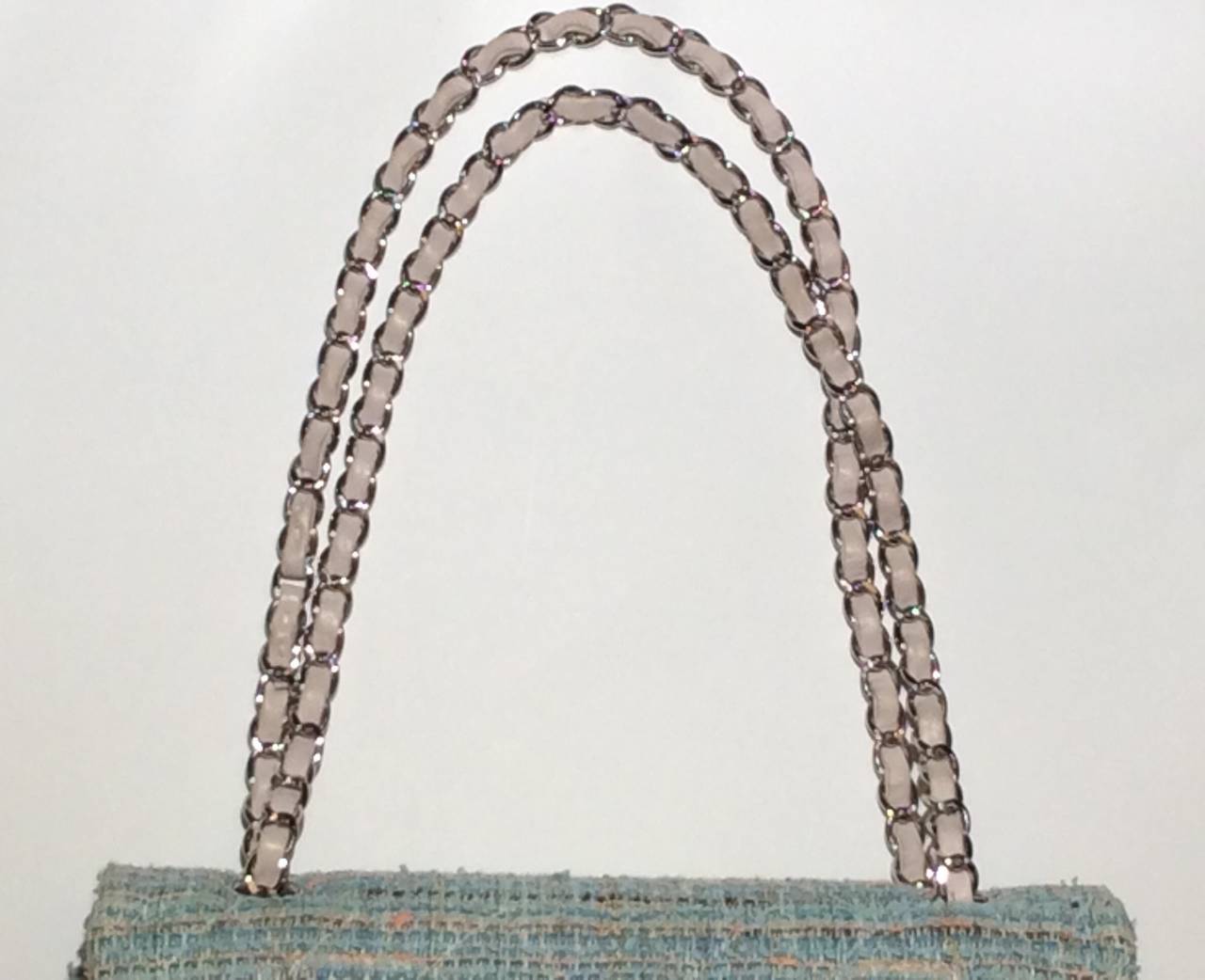 Women's Chanel 2.55 Quilted Tweed Flap Handbag For Sale