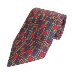 Hermes Paris Links Buckle Silk Tie