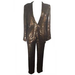 Vintage Oscar De La Renta Lasage Sequins Pant Suit
