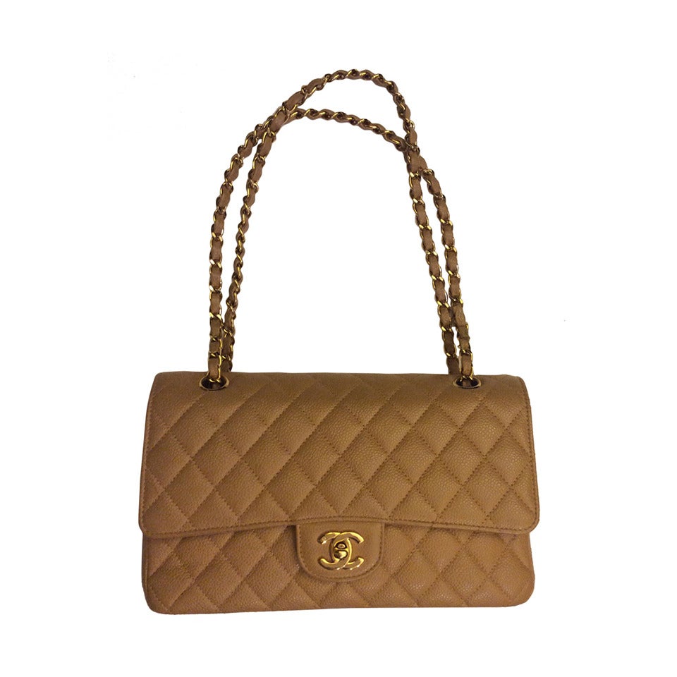 Chanel 2.55 Quilted Classic Caviar Double Flap Handbag