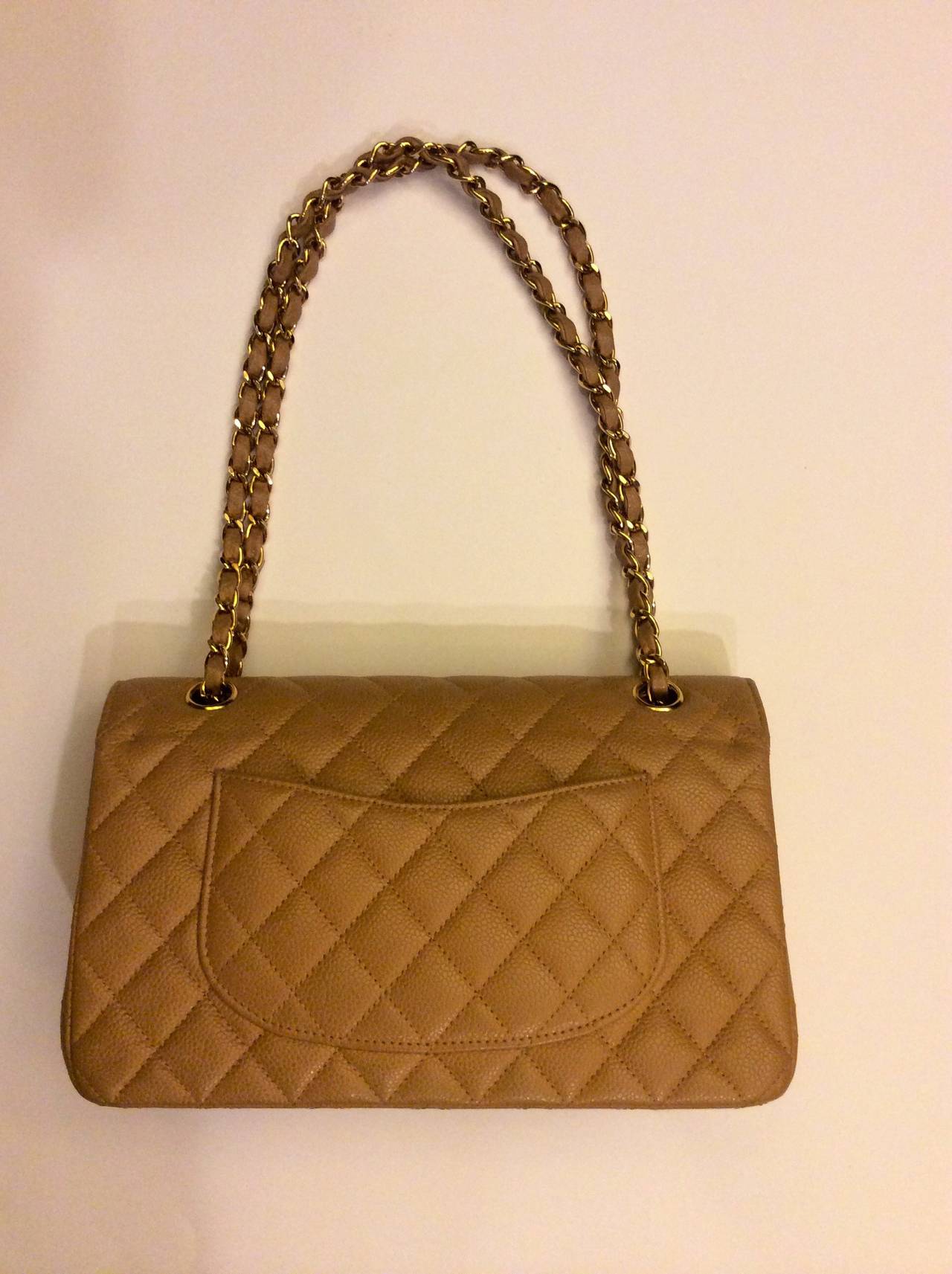 Chanel 2.55 Quilted Classic Caviar Double Flap Handbag In Excellent Condition In Lake Park, FL