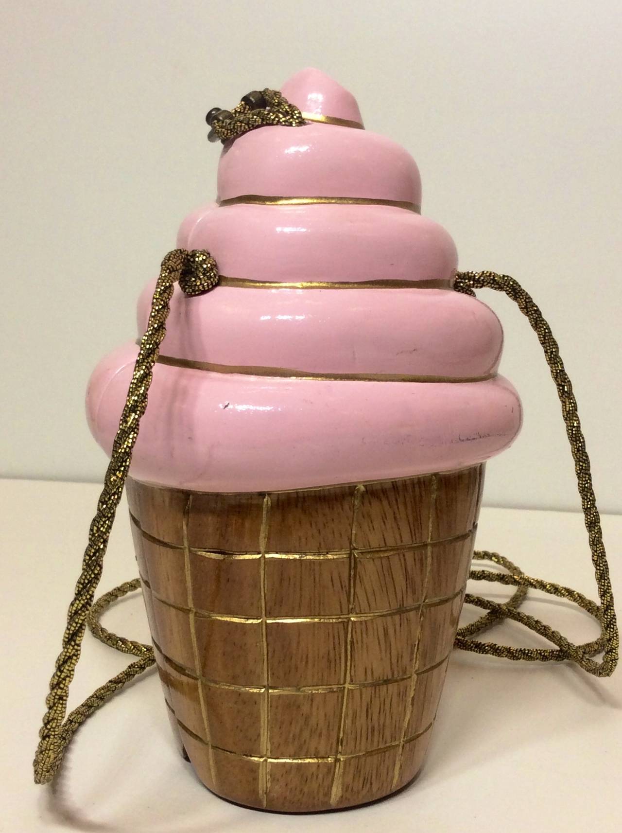 Women's Timmy Woods Beverly Hills Rare Cupcake Ice Cream Cone Handbag For Sale