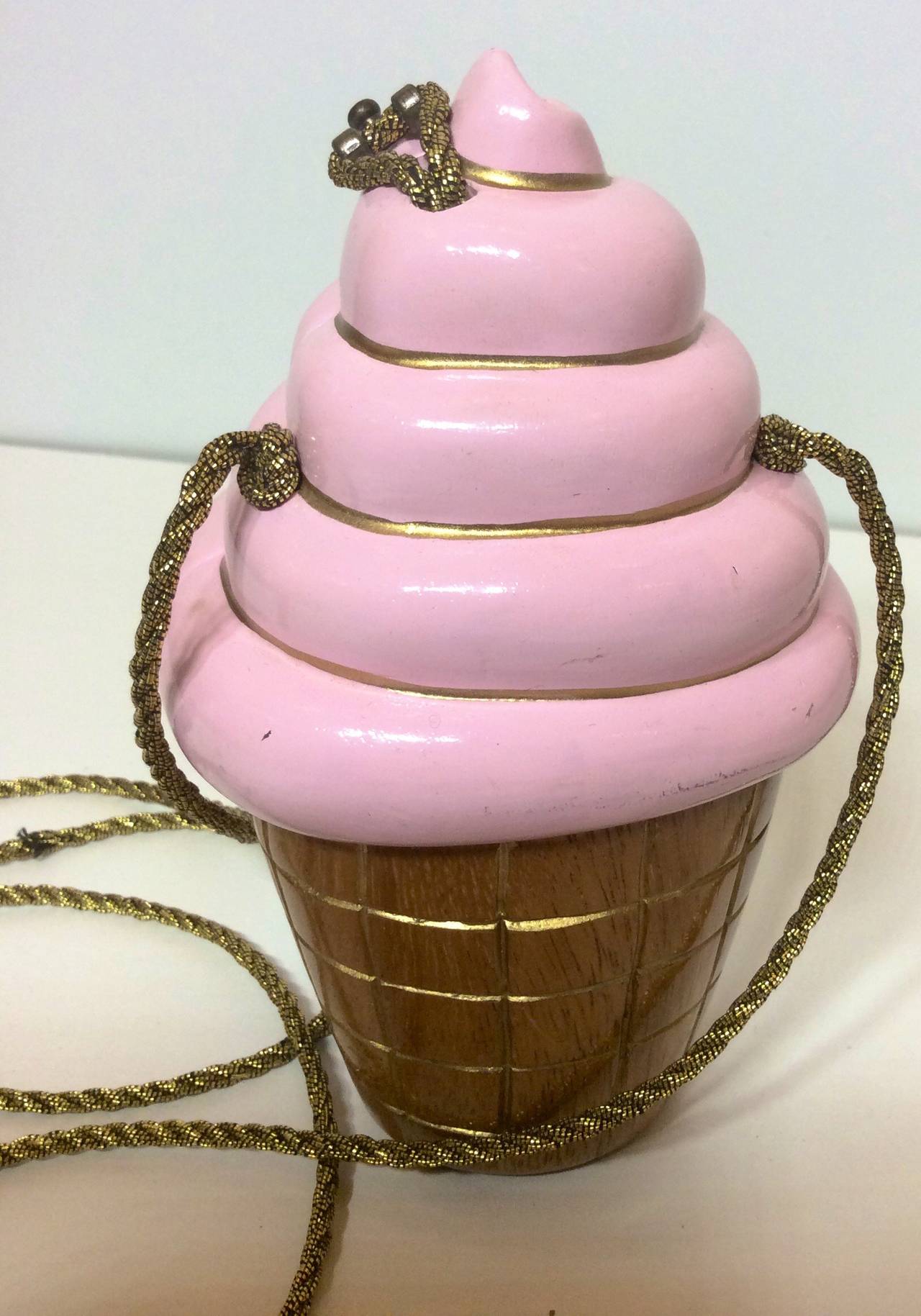 Timmy Woods Beverly Hills Rare Cupcake Ice Cream Cone Handbag For Sale 1