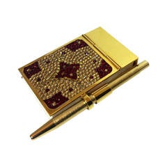 Judith Leiber Swarovski Crystal Mini Notebook & Pen