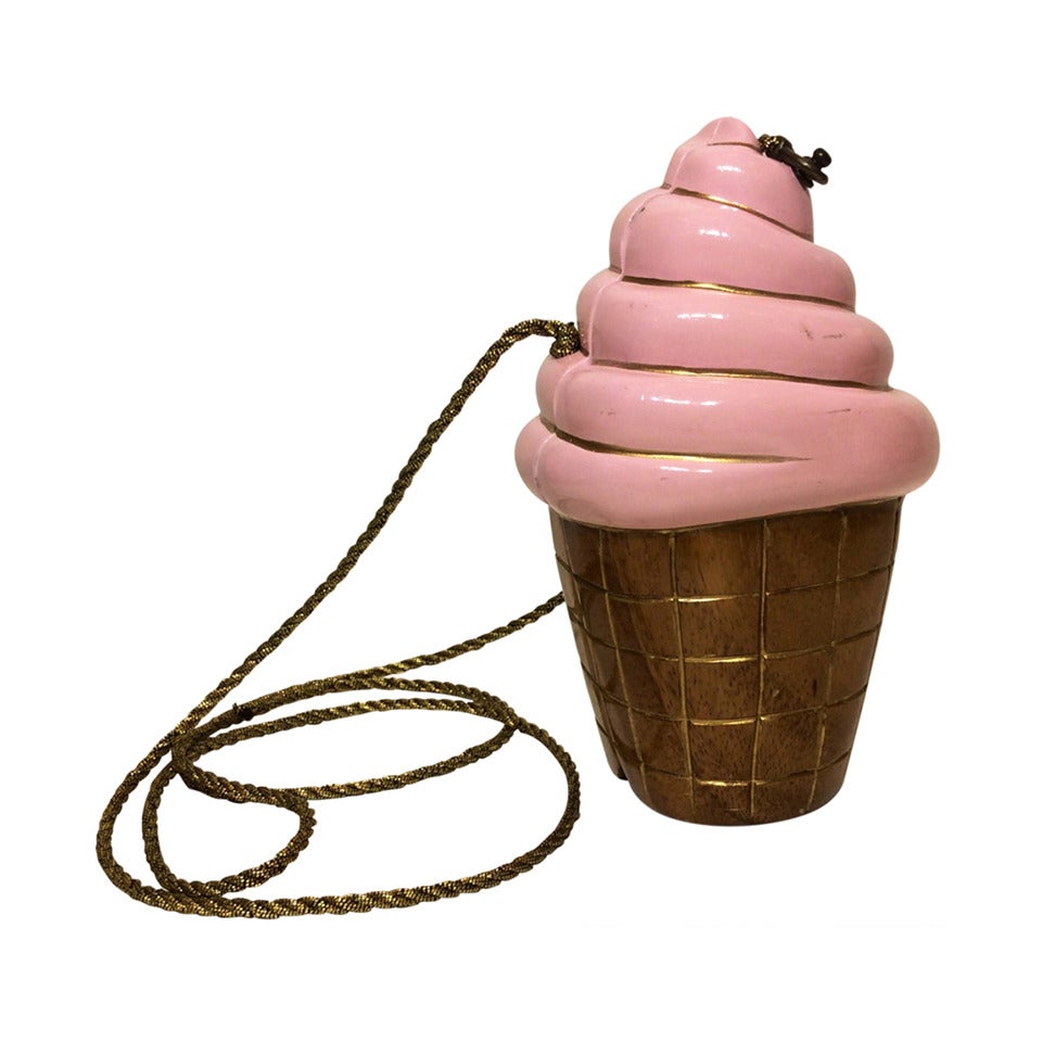 Timmy Woods Beverly Hills Rare Cupcake Ice Cream Cone Handbag For Sale at  1stDibs