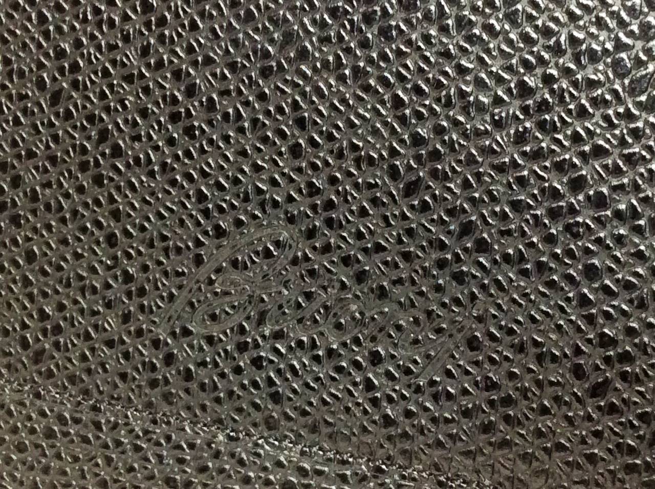 Brioni Pebbled Leather Neck Tie Travel Storage Case