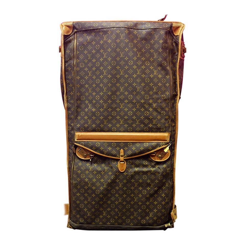Vintage Rare Louis Vuitton French Co Short Garment Travel Bag For Sale at  1stDibs
