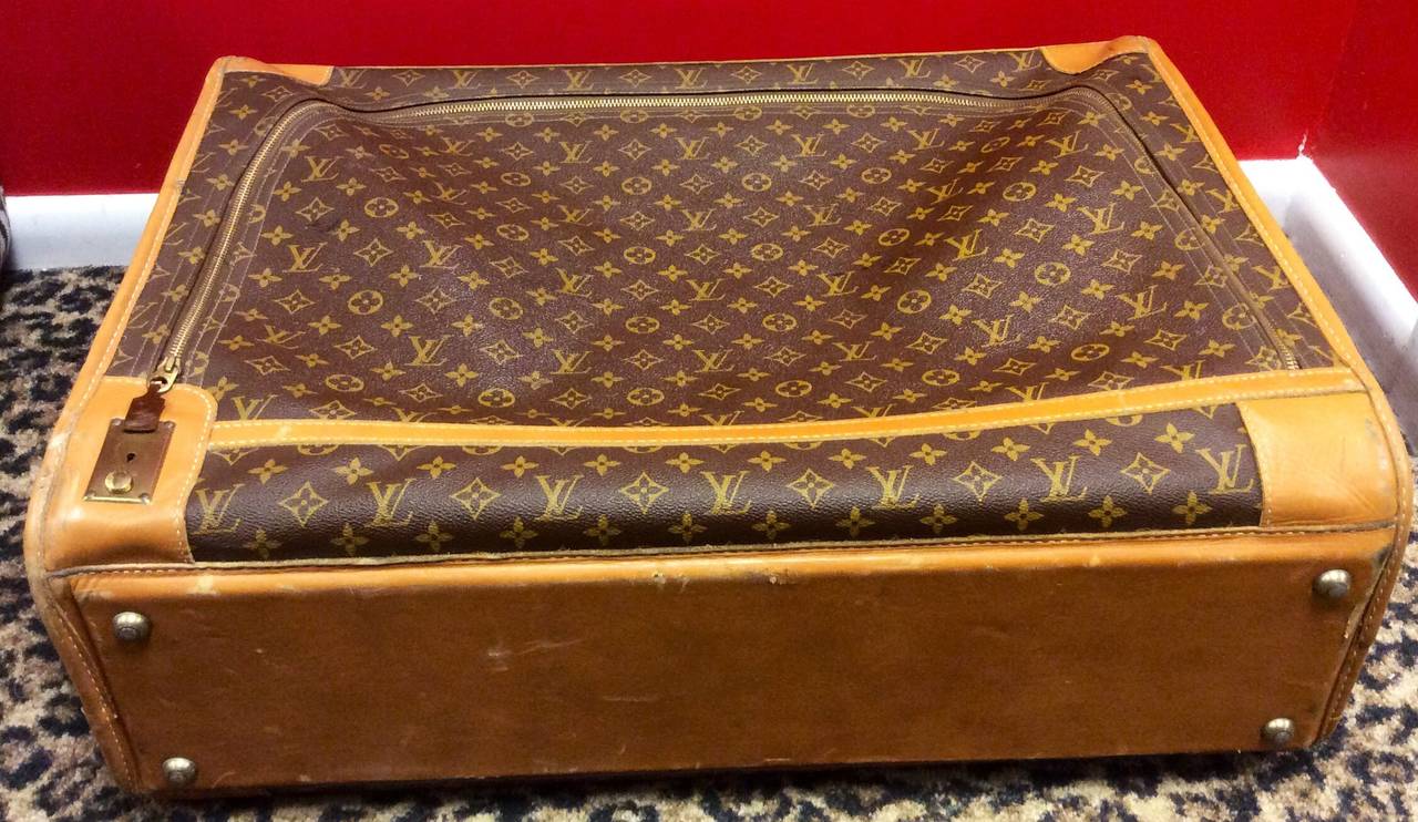 Vintage Louis Vuitton French Company Monogram Luggage Suitcase 2