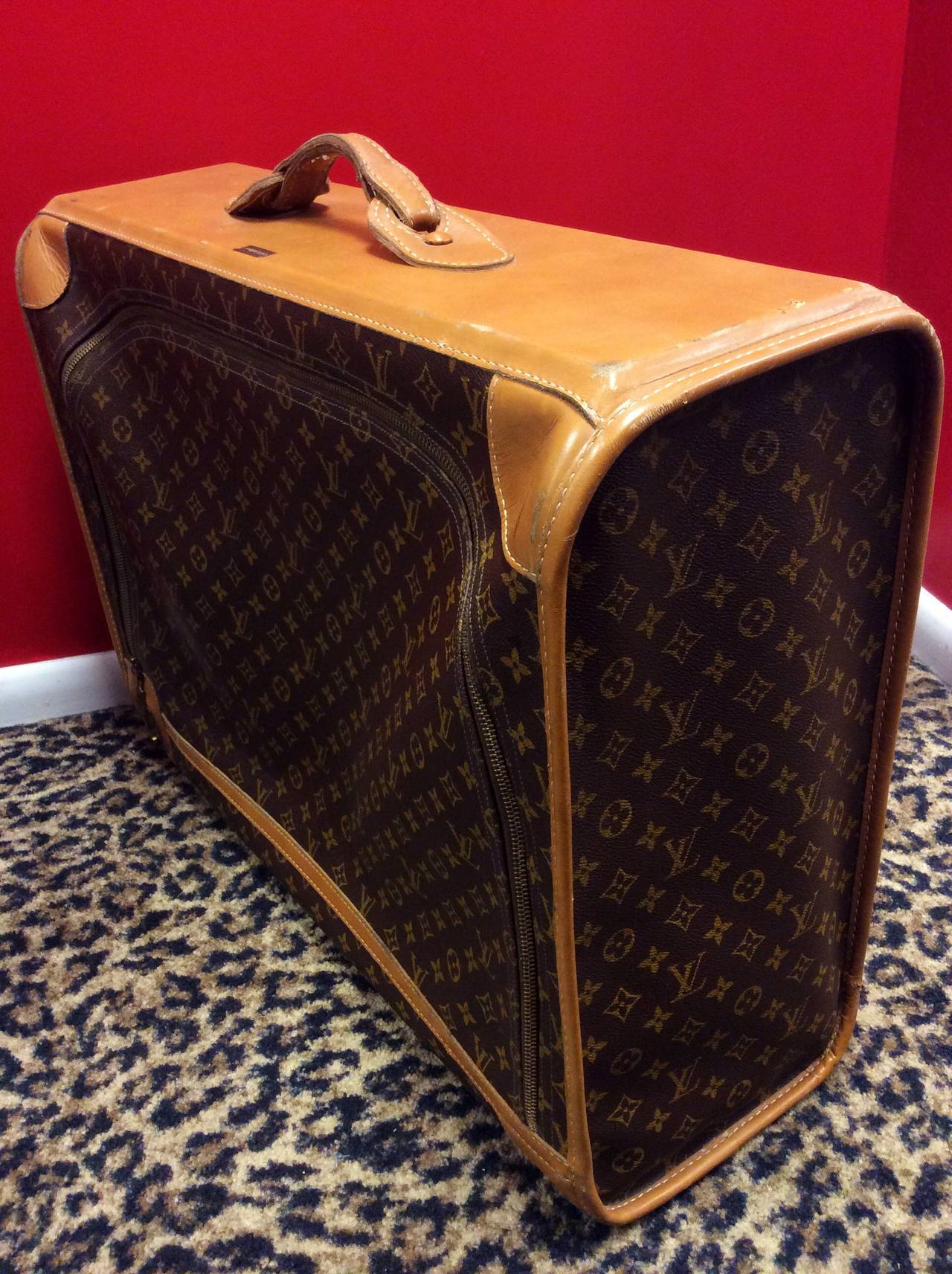 Vintage Louis Vuitton French Company Monogram Luggage Suitcase 3
