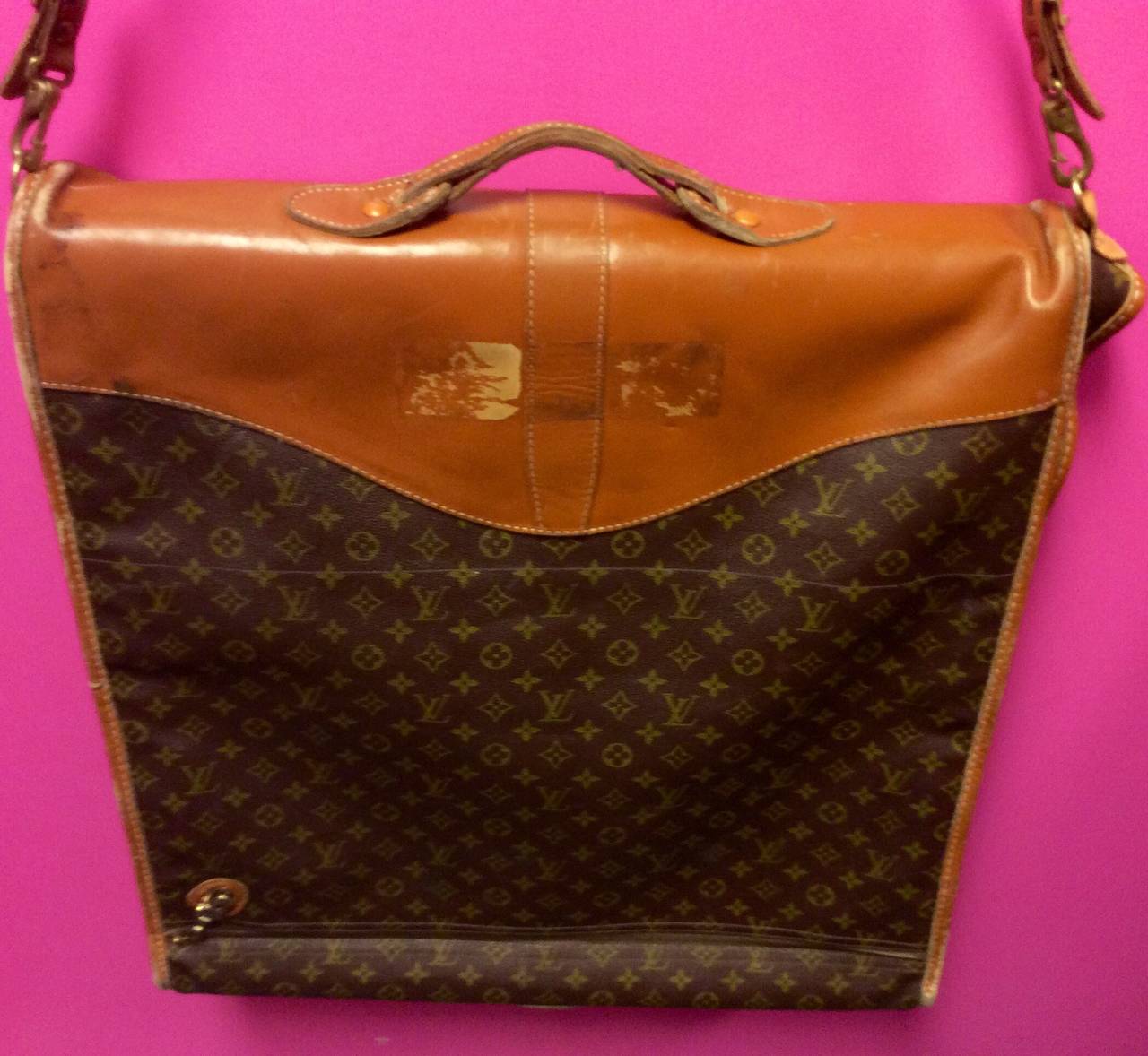 Vintage Rare Louis Vuitton French Company Garment Travel Bag For Sale 2