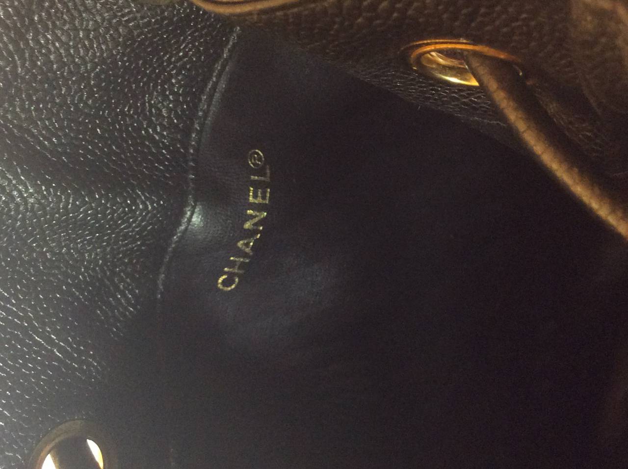 Vintage Chanel Black Caviar Backpack Sling 6