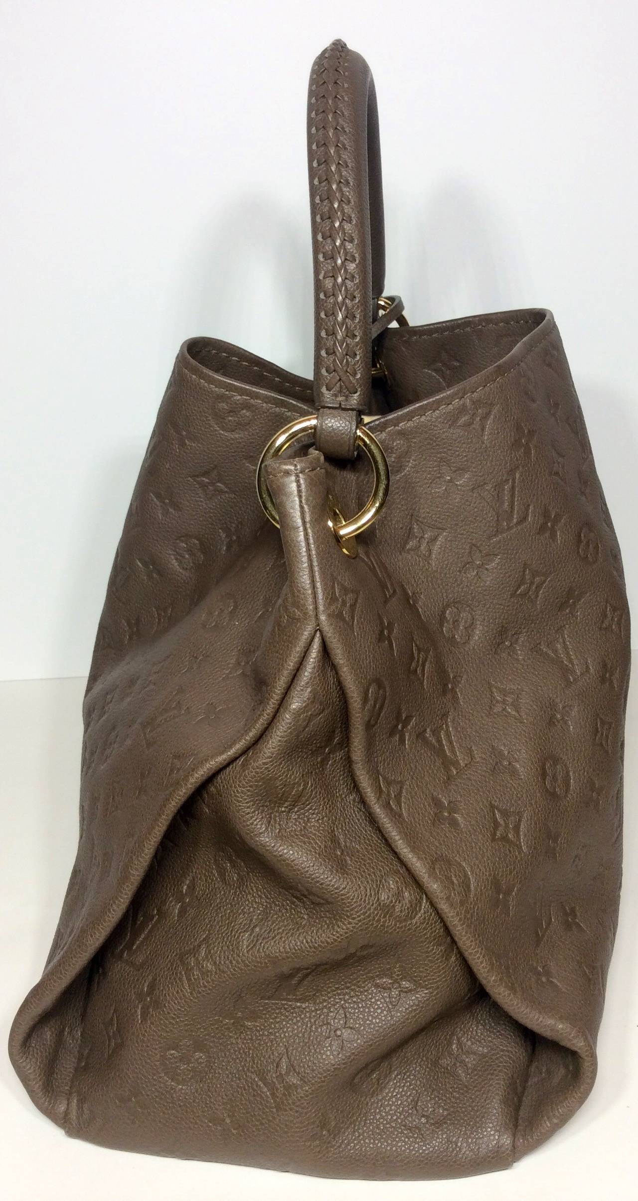 Louis Vuitton Monogram Empreinte Taupe Artsy Hobo Handbag